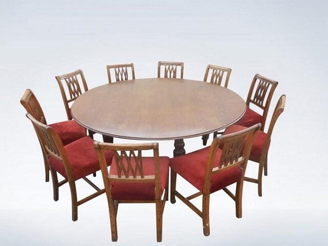 kích thước bàn tròn 10 người